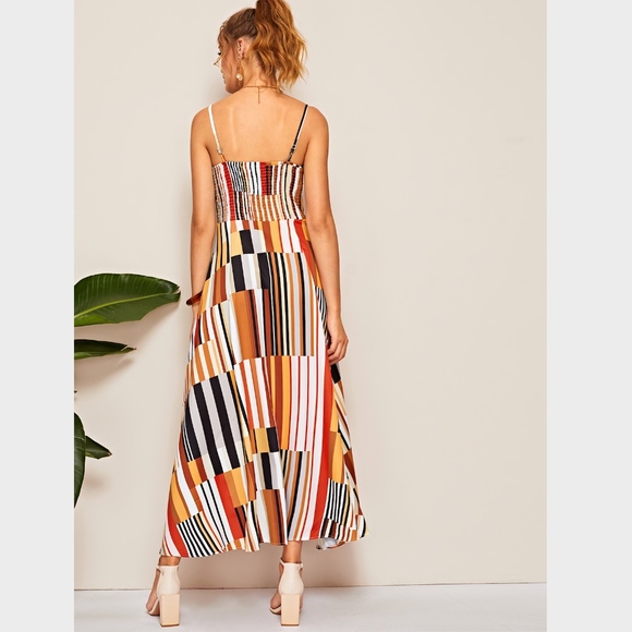 Multicolor Cami Fit & Flare Maxi Summer Dress - Picture 5 of 8